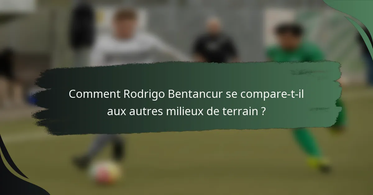 Comment Rodrigo Bentancur se compare-t-il aux autres milieux de terrain ?